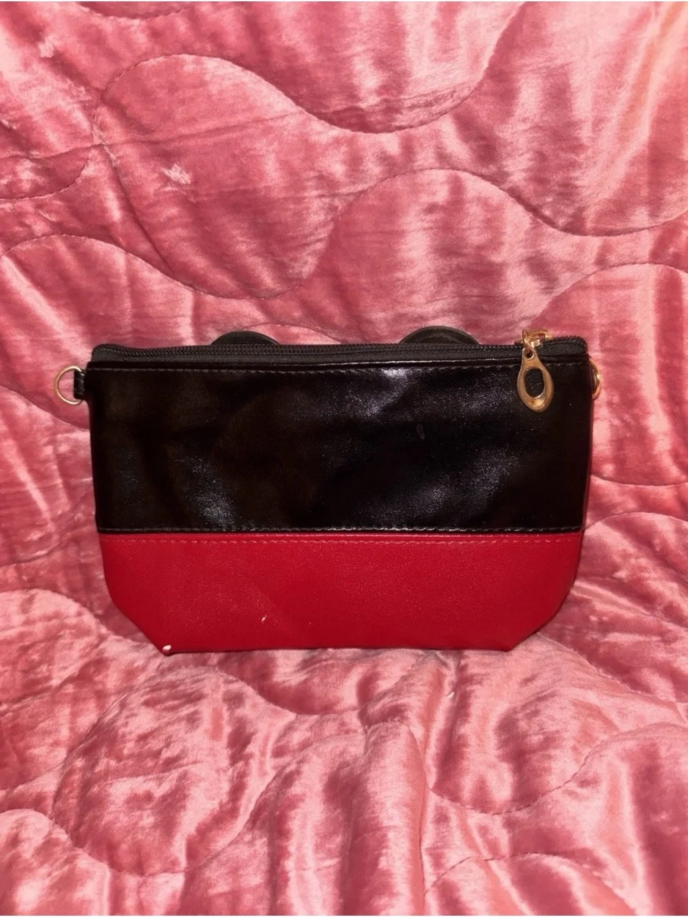 Red Polka Dot Minnie-Inspired Cosmetic Bag